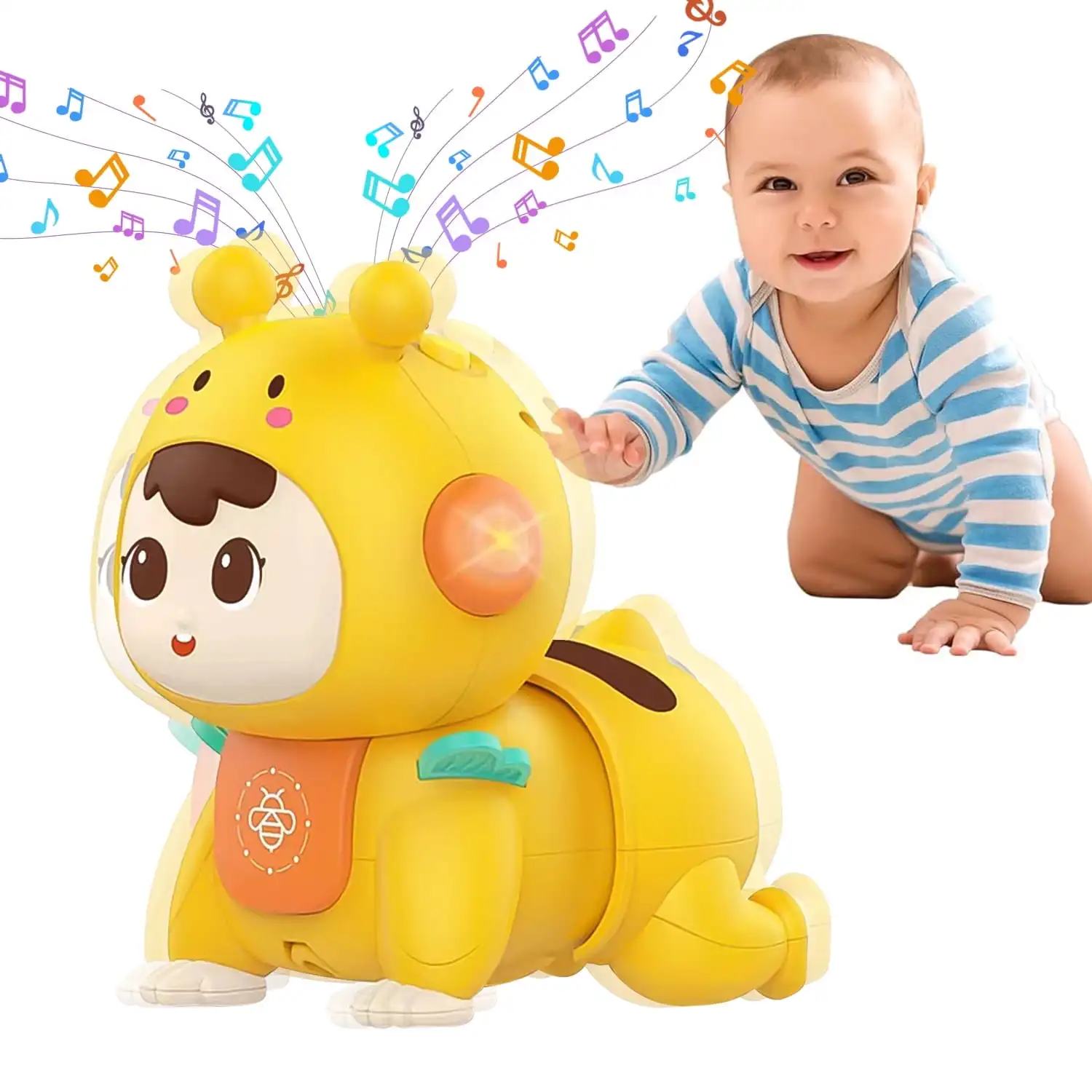 ของเล่นเด็กคลานพร้อมดนตรีและแสงไฟ ของเล่นตุ๊กตาเด็กทารก ของเล่นเด็กเล็ก ของเล่นเสริมพัฒนาการ ของขวัญวันเกิดสำหรับเด็กวัยเตาะแตะ