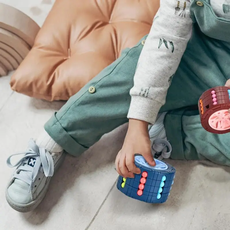Jeux de Puzzle coulissant rotatif de haricots magiques, jouets anti-Stress et Fidget, casse-tête éducatif Montessori, jeux de voyage pour enfants