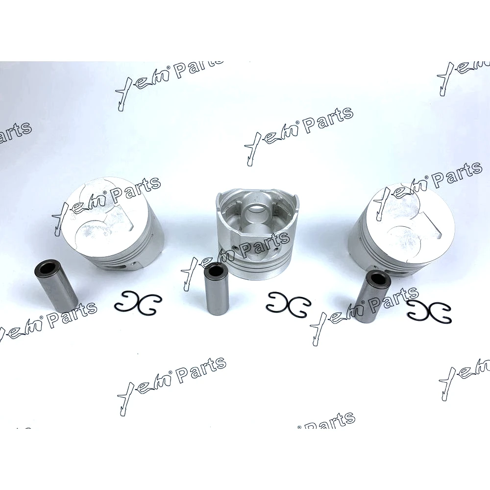 Hot Sell Piston Set STD 76mm For Kubota D1005 x3 PCS Engine Parts