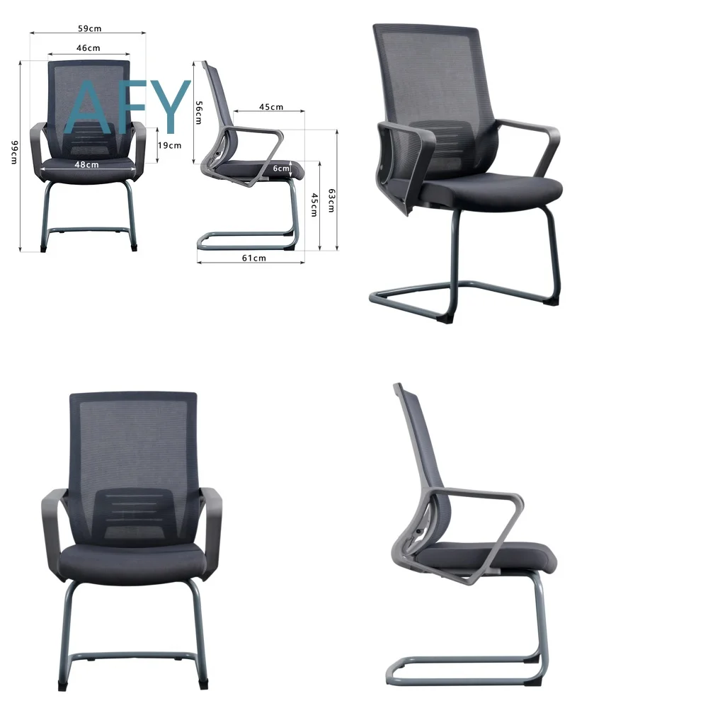 Ergonomic Mesh Office Chair for BTMED for Visitor Meeting Room Fabric Seat Middle Back Support Gray Color Workstation Task