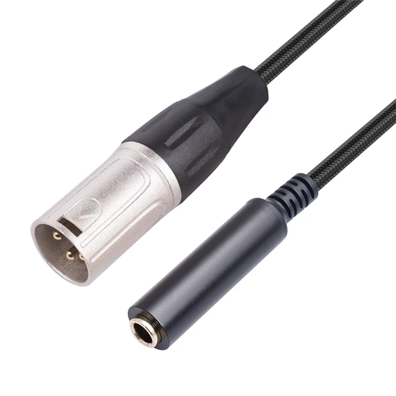 XLR Male to 1/4 inch Female Cable,3 Pin Male to 6.35mm Socket Audio Cord, XLR Male to 6.35mm Microphone Audio Cable