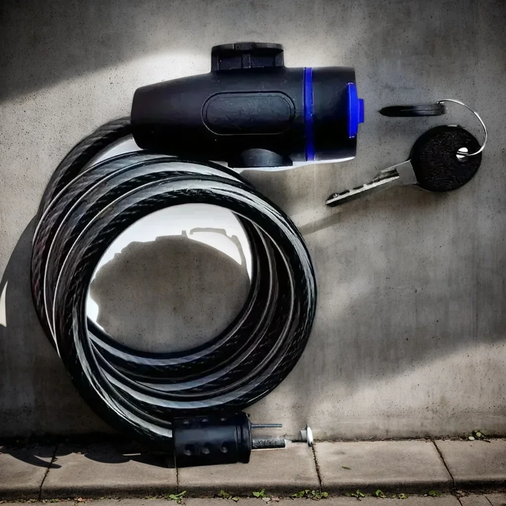 

Heavy Duty Motorcycle Chain Lock - Metal Anti-Theft Bike Lock with 2 Keys for Maximum Security (Reinforced)