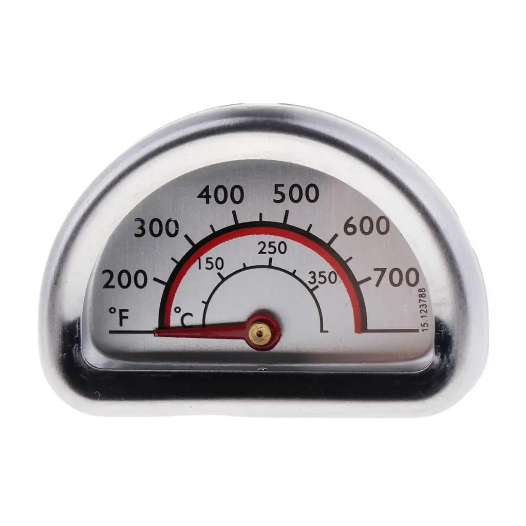 Stainless Steel Oven Thermometer Analog Temperature Gauge for Barbecue Grill Meat Food Baking in Kitchen
