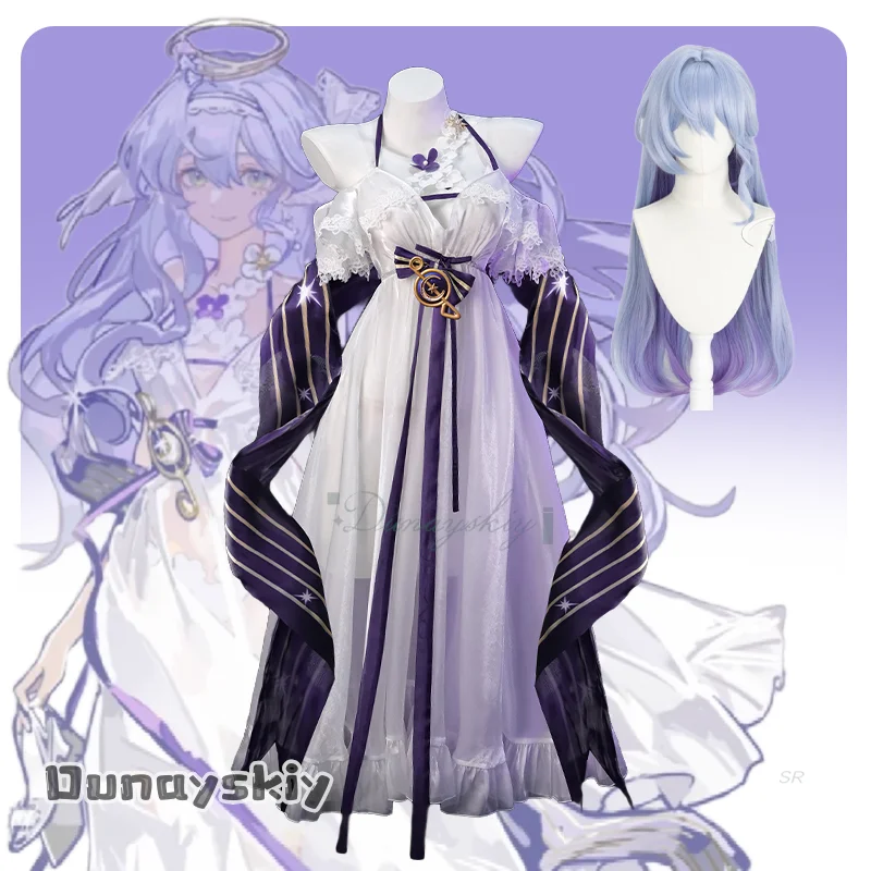 

{Kisekiya}Fanart Robin Swimsuit Cosplay Costume Game Honkai Star Rail Robin White Women Dress Summer Holiday Outfits Halloween