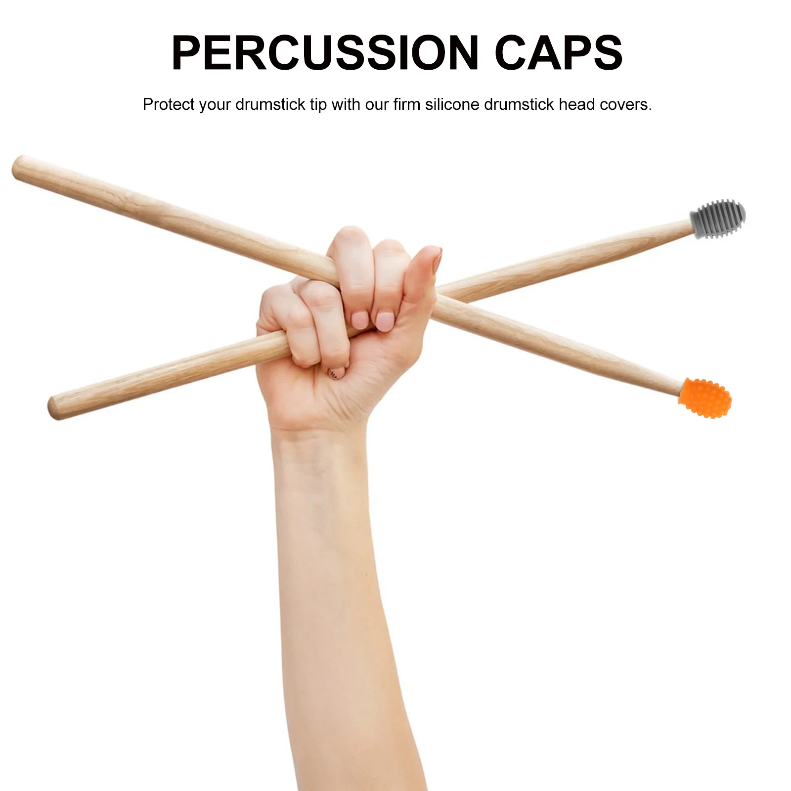 

4 Pcs Electronic Drumstick Protector Tip Silica Gel & Percussion Accessories