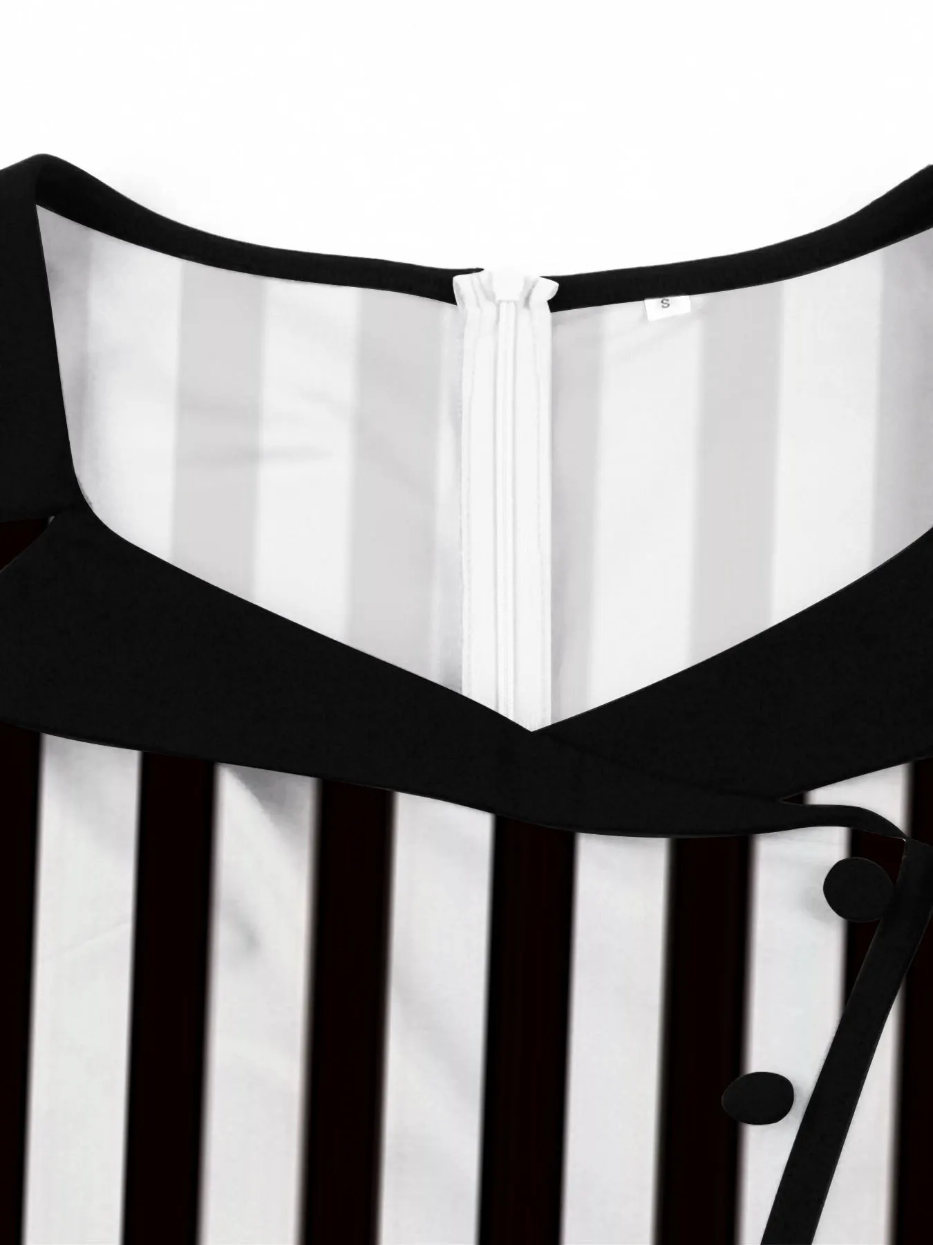 Beetle Juice Underworld Mage COSPLAY Striped Suit Collar Splicing Seven Sleeve Halloween Pendant Dress