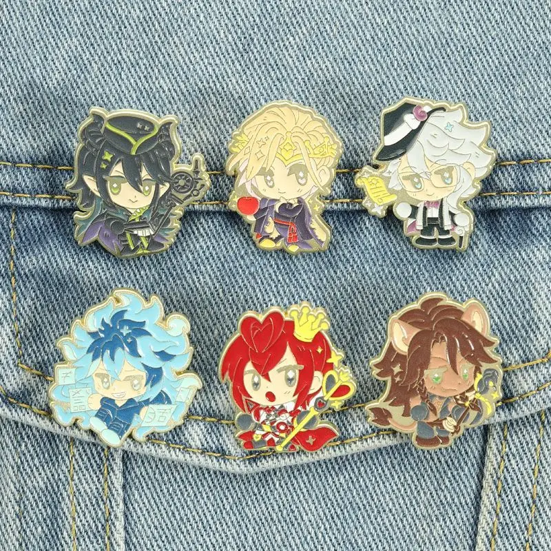 Twiste Wonderland Brooch Riddle Rosehearts Ace Trappola Deuce Spade Metal Badge Brooch Pins Pin Backpack Clothing Accessories