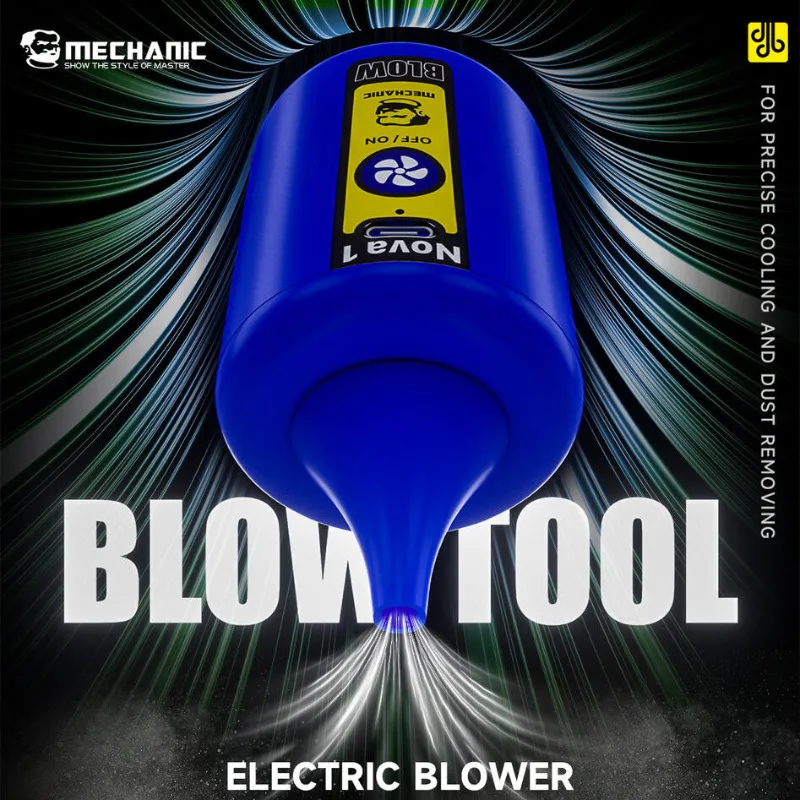 

‌ Электрический воздуходувка MECHANIC NOVA 1, 4,1 кПа, 3 скорости, 40 минут, аккумулятор, двойные насадки для ПК/телефона/линза, инструмент для очистки пыли