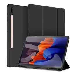 Smart Case For Samsung Galaxy Tab S8 S7 S9 A9 S11 11 Funda Galaxy Tab S10 S9 FE Lite 10.9 Plus 12.4 13.1 With Pen Holder Cover