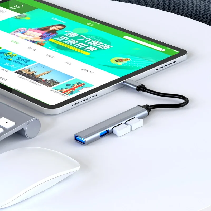 ฮับ Type C USB C 3.0 4พอร์ตแยกอะแดปเตอร์ OTG สำหรับ Lenovo Huawei Xiaomi Macbook Pro 15 Air Pro อุปกรณ์เสริมฮับ USB