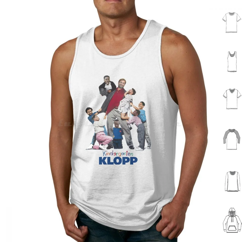 Kindergarten Klopp Tank Tops Print Cotton Funny Football Soccer Klopp Football England Anfield League Jurgen Klopp Uk