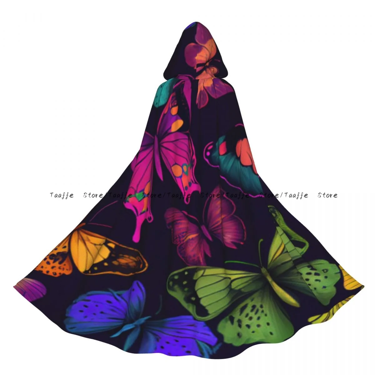 

Средневековый плащ для косплея на Хэллоуин, пальто с капюшоном, красивая накидка с бабочкой, длинный плащ, костюм волшебника, плащ