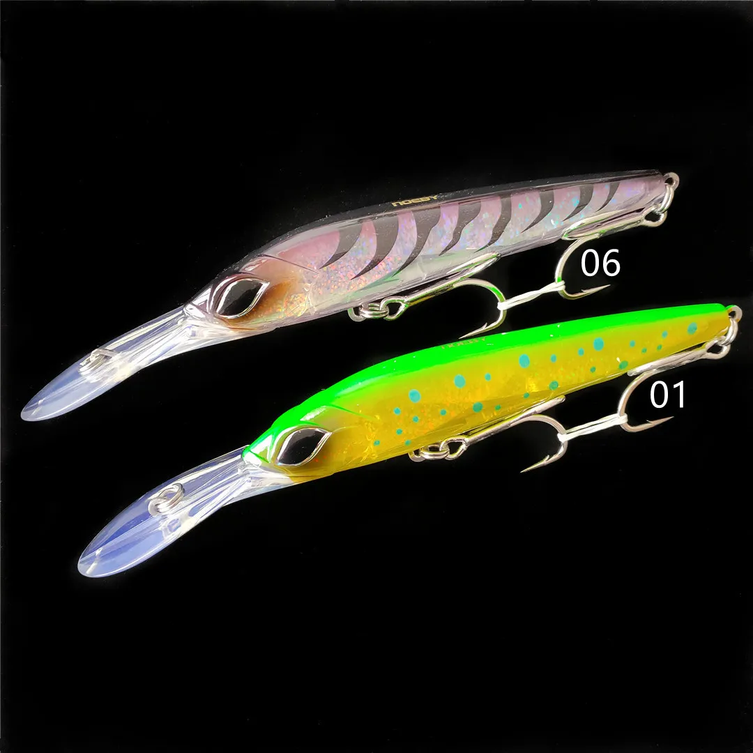 

2pcs Trolling Minnow 180mm 90g Floating Wobbler Fishing Lure Big Game Artificial Hard Bait for Sea Boat GT Tuna Fishing Lures