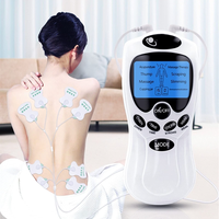 Tens Muscle Electro Stimulator with 8 Electrode Pads Neck and Back Massager Electric Muscle Massage Physical Massage Machine