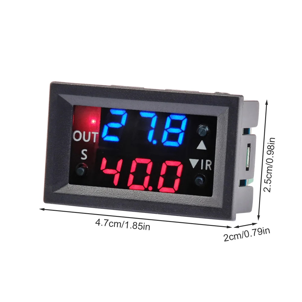 Digital Temperature Control 12V Temperature Controller Regulator 20A LED Display Thermostat With Heat/Cooling Control Instrument