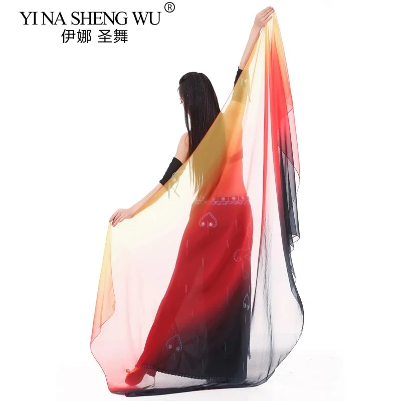 Belly Dance Veil Chiffon Veils Silk-like Bollywood Stage Performance Dancing Scarf Shawl 250cm*120cm Dance Accessories Veils