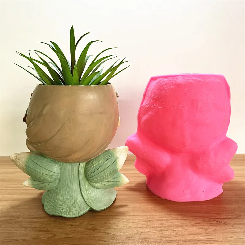 Silicone Mold Flower Pot 3D Flower Fairy Resin Gypsum Concrete Crystal Dropping Glue Tool DIY Handmade Crafts Decoration