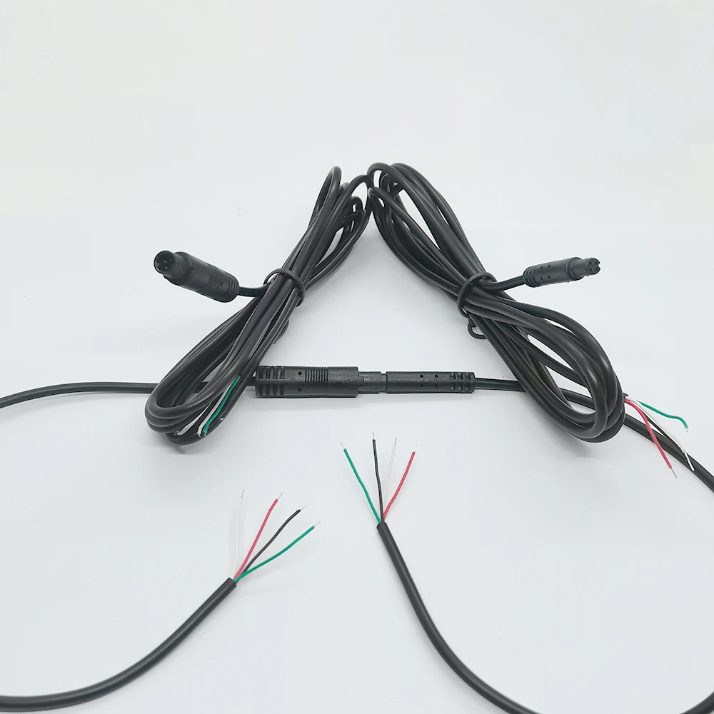 4-Pin Mini-DIN-Stecker und -Buchse, Kfz-Kabelbaum, 0,3 m, 1 m, 2 m, Kabel für Rückfahrkamera, Stromverlängerungskabel für Ambientebeleuchtung, blankes Kabel – Detail 8