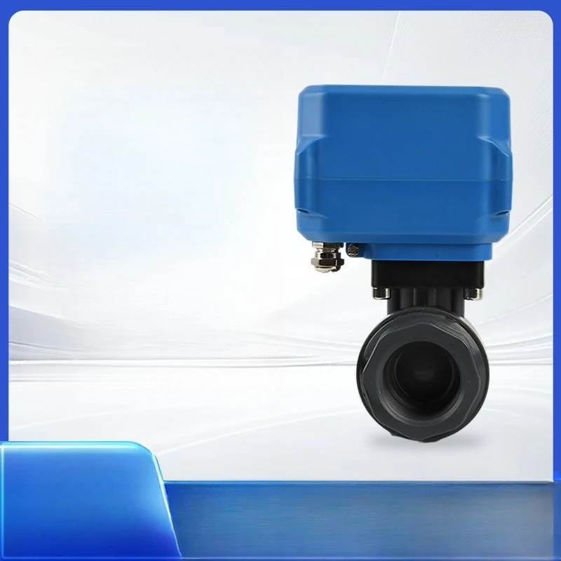 

Miniature Electric PVC Ball Valve 10Nm DC24V Metal Gear Quick Opening Type Power-off Reset Switch Type Full Path