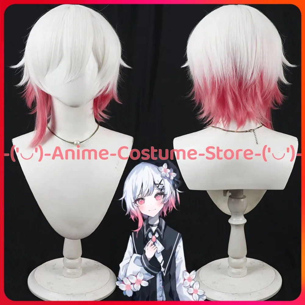 الساحرة محاكمة إيما ساكورابا شعر مستعار تأثيري أنيمي لعبة شخصية هالوين كرنفال زي حفلة الباروكات مقاومة للحرارة الشعر الاصطناعية #1