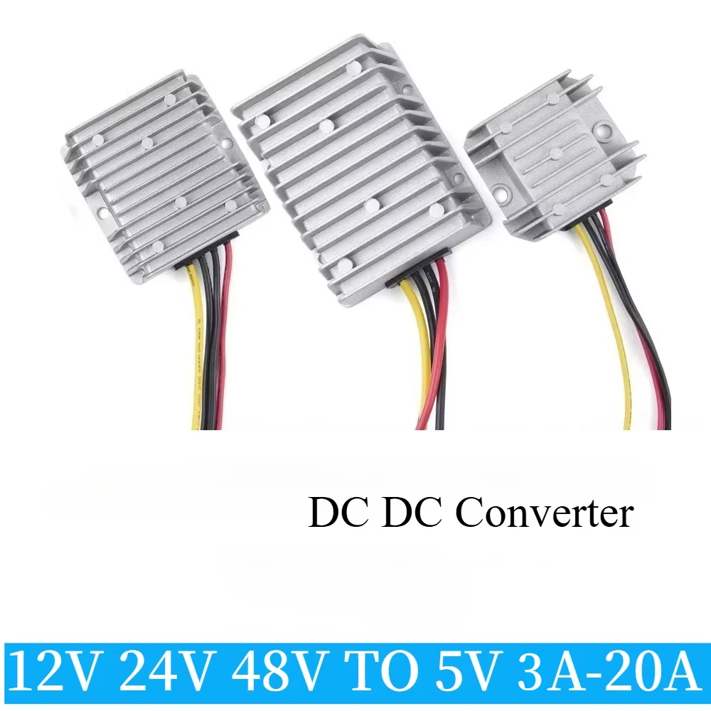 

12V/24V/48V to 5V 3A 5A 10A 15A 20A DC DC Power Converter Step Down Voltage Regulator Transformer Buck Supply Module For Car