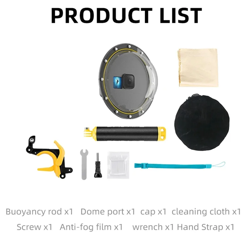 AP-For Gopro Hero 9 10 11 12 13 6 بوصة منفذ قبة 30 متر مقاوم للماء الإسكان الزناد غطاء قبة مجموعة ملحقات العدسات