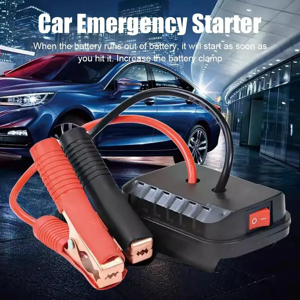 Car Emergency Starter Adapter for Makita Lithium Battery Jump Starter Booster Cable Converter Kit for Power Emergencies 1pcs