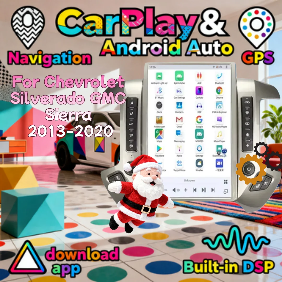 

Автомобильный мультимедийный Bluetooth Wireless CarPlay для Chevrolet Silverado GMC Sierra 2013-2020 Android Auto Radio 4G