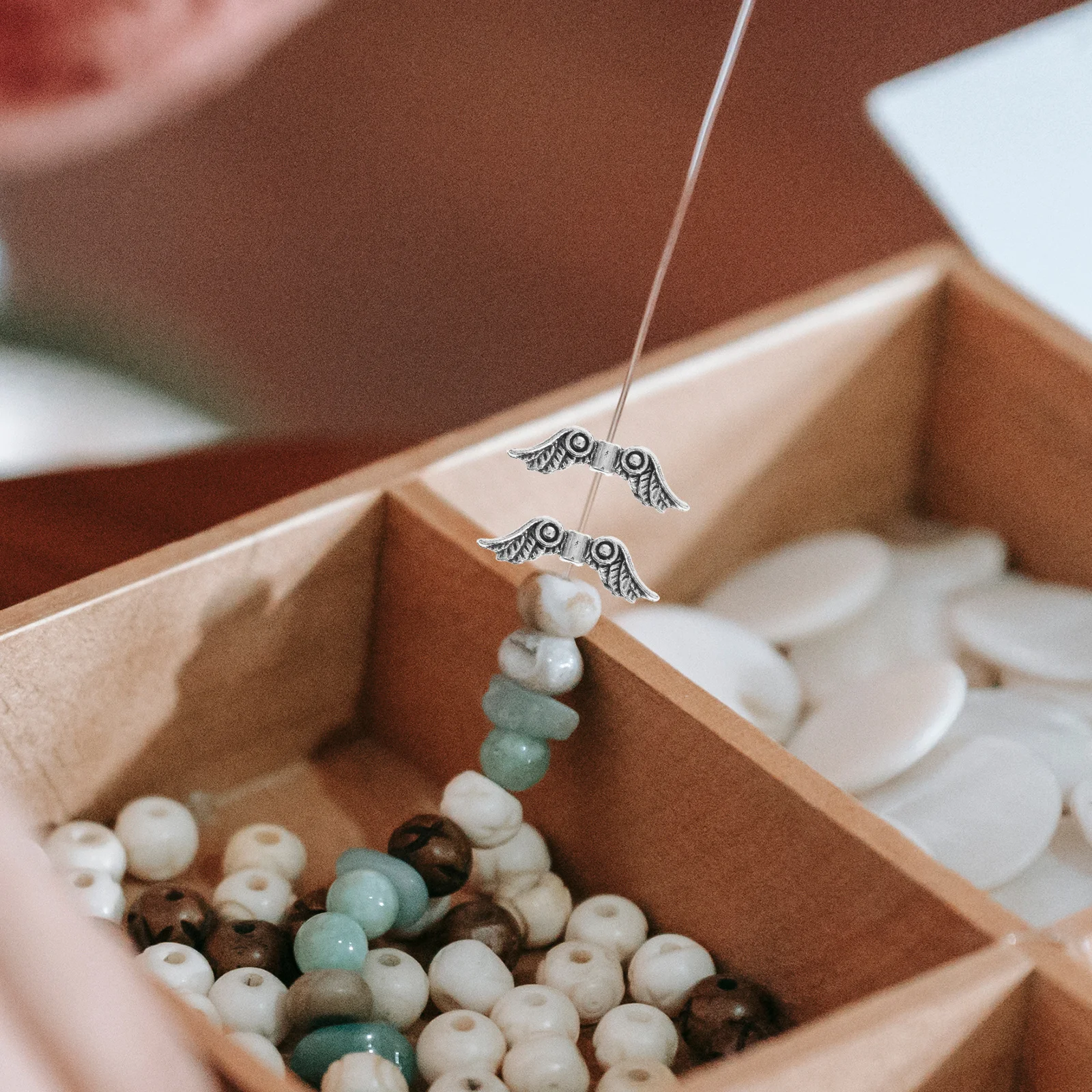 60 قطعة أجنحة الملاك خمر سحر سبائك الخرز لصنع المجوهرات الجنية الجناح خزر عازل أقراط القلائد أساور المفاتيح