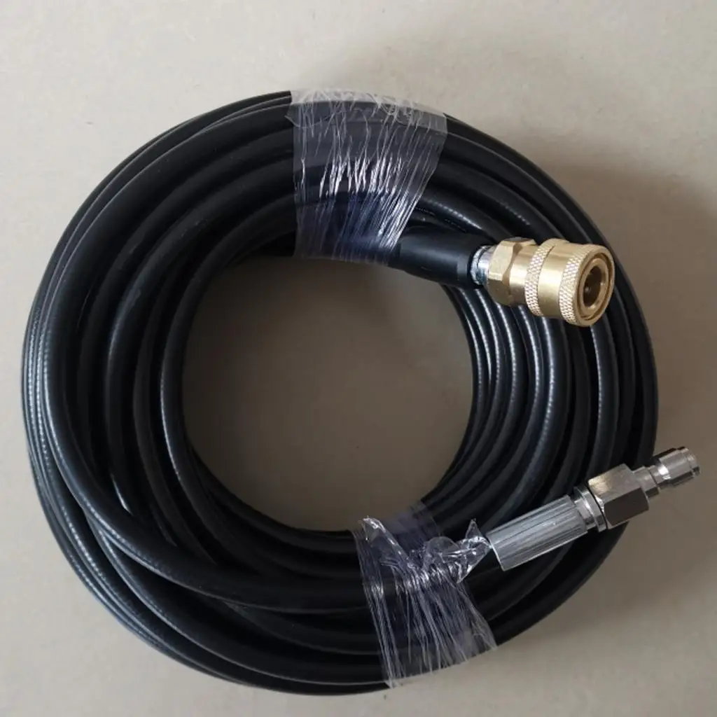 Jet Wash Hose High Pressure 20 Meter Neoprene Replacement Hose Quick Connect for Outdoor Cleaning Tasks