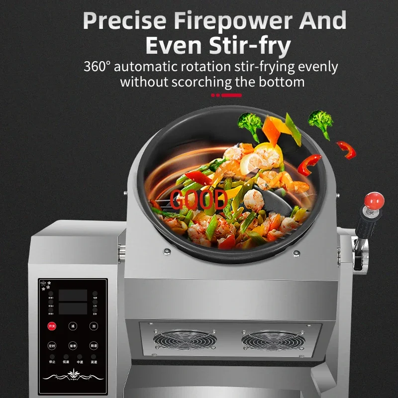 In-Smart Commercial Custom Non Stick Intelligent Food Cooker robot cooking machine automatic stir fryer gas Machine Auto cooking