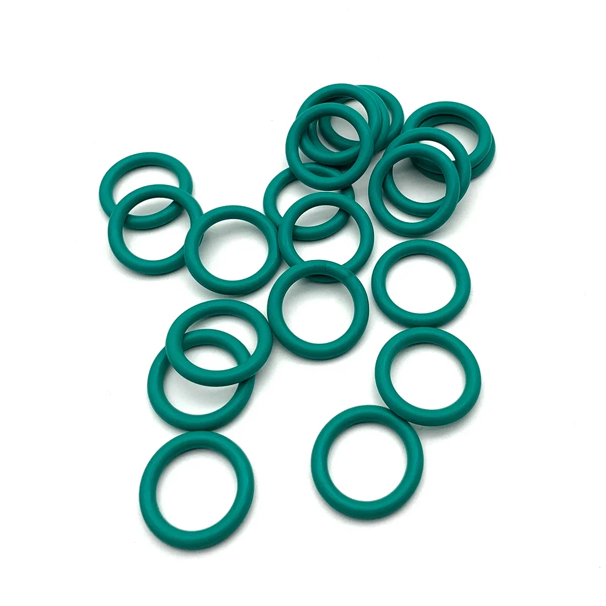 10 Green FKM Fluororubber O-ring, Oil Resistant, Solvent Resistant and Anti-aging O-ring for Chemical Pipeline Valve Sealing.
