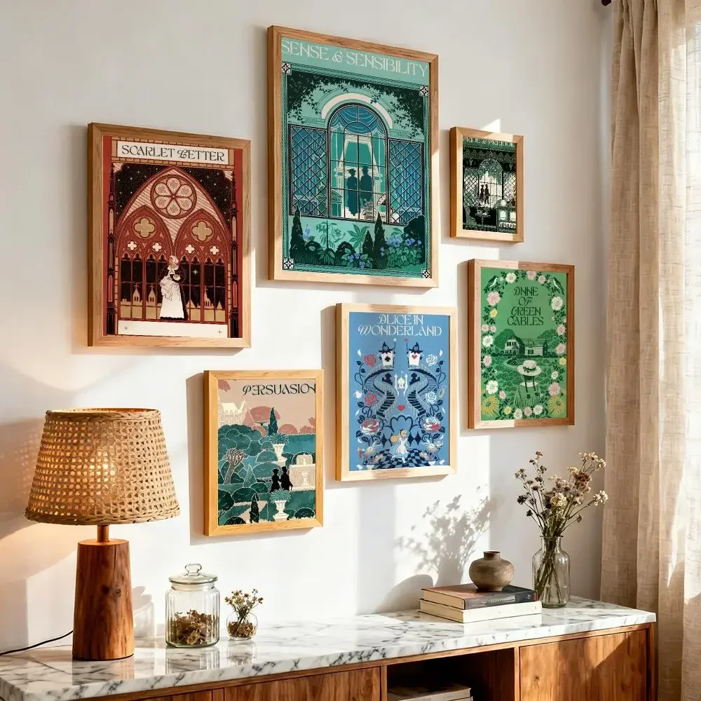 Vintage Collection Painting Calligraphy Aesthetic Canvas Wall Poster Modern Room Bedroom Cafe Wall Artwork