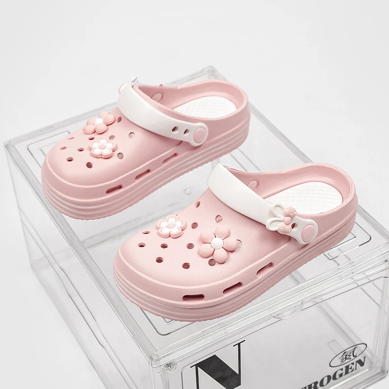 

Fashion Cute Pink Hole Sandals Women Summer Garden Shoes Ladies Slippers Anti Slip Comfortable Soft Sole EVA Sandals For Women