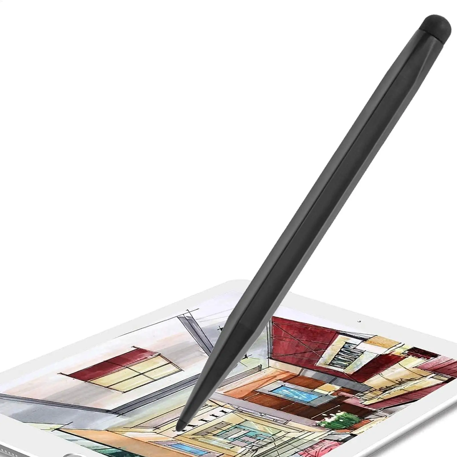 

1 шт. Учебный стилус для экрана, электронная ручка для доски, двухсторонний емкостный стилус для сенсорных экранов, удобный и точный сенсорный стилус из ABS-пластика