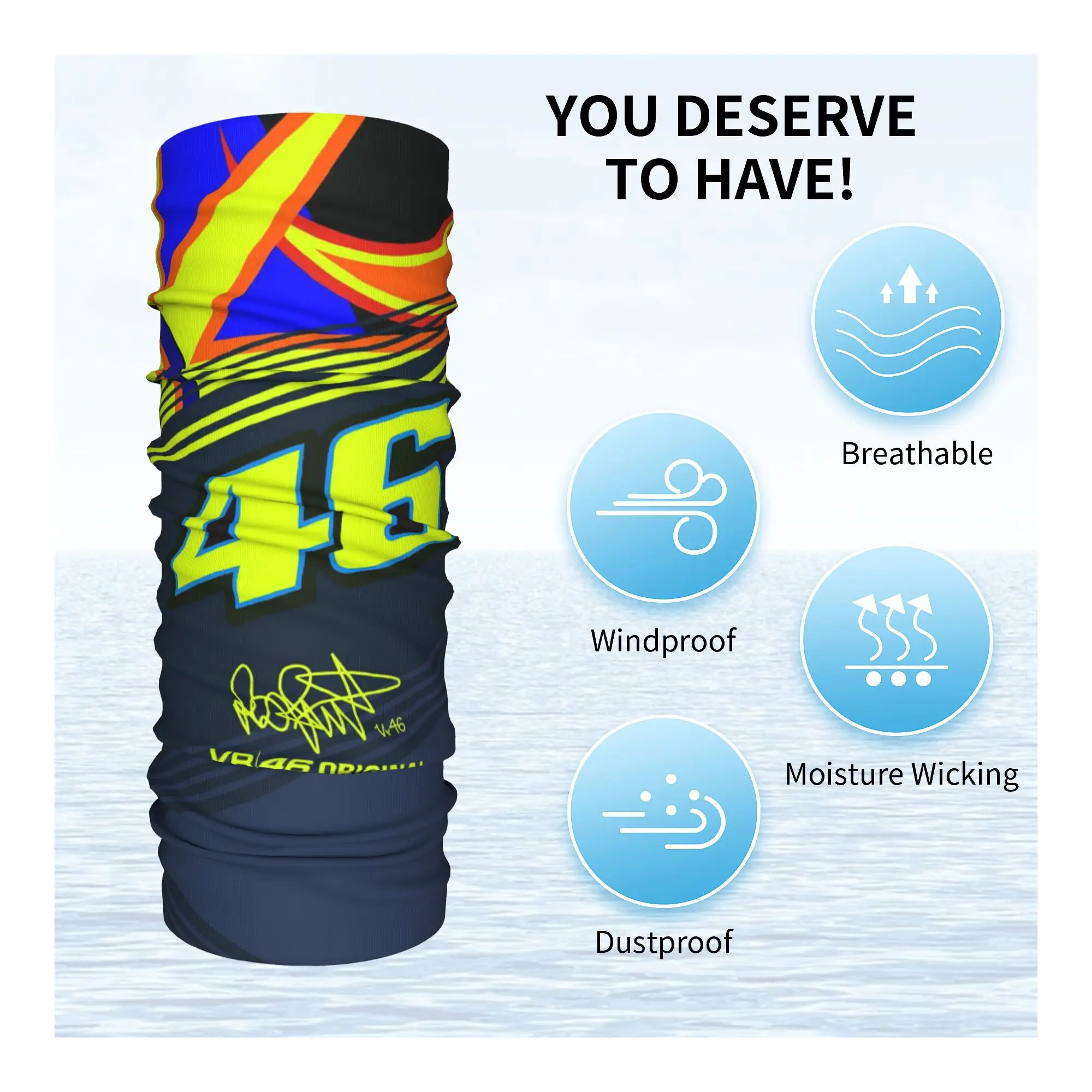 مخصص Moto-Gp المتسابق سباق باندانا الرقبة أدفأ النساء الرجال الشتاء المشي لمسافات طويلة التزلج وشاح الجراب واقي الوجه