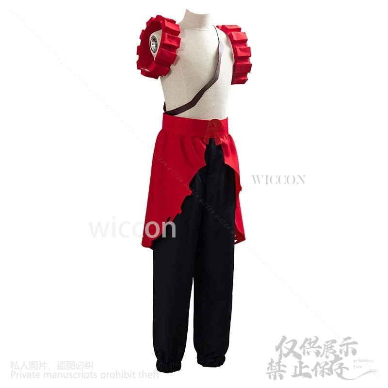 Anime Kirishima Eijiro My Heroo Cosplay Academiaa Parrucca rossa Uniforme da battaglia Pantaloni Puntelli per la festa di Natale di Halloween Personalizzato