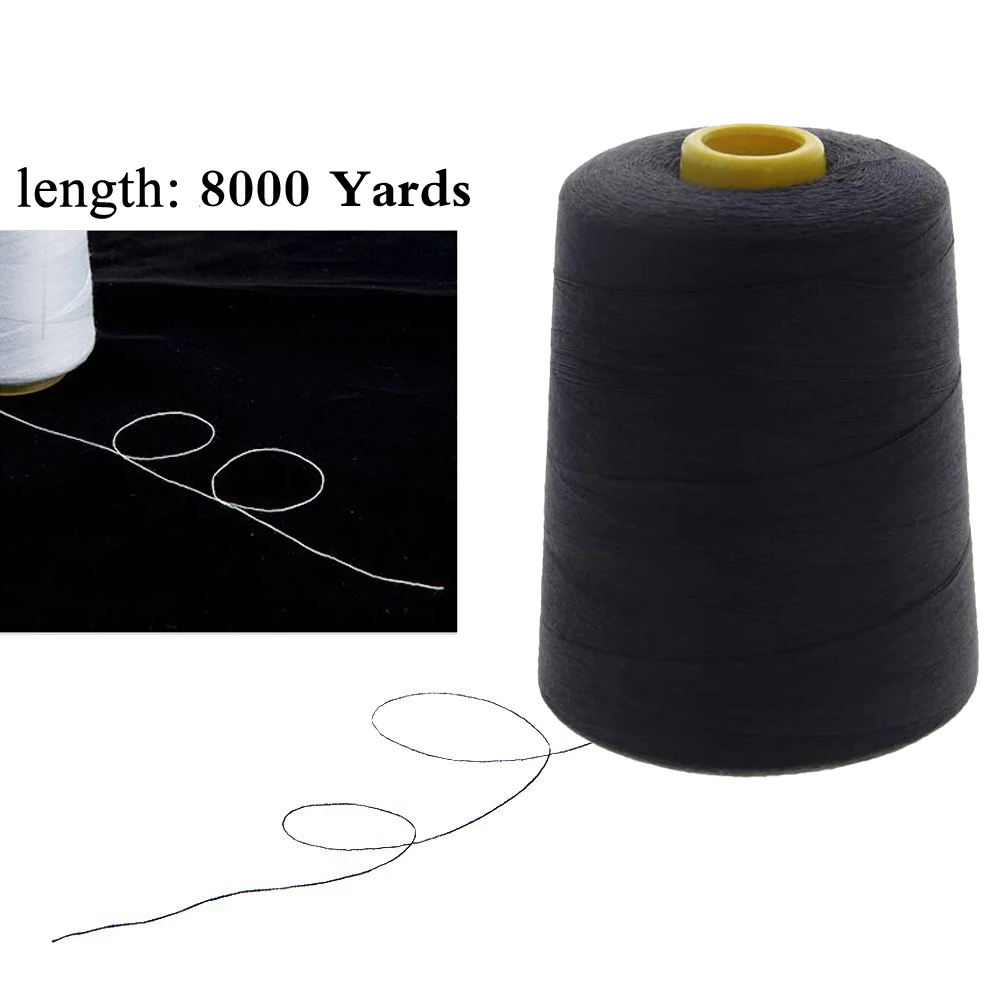 8000 Yards Spools Sewing Polyester Thread 402 Thread Embroidery Thread for DIY Sewing Machine Clothes Sewing Accessories