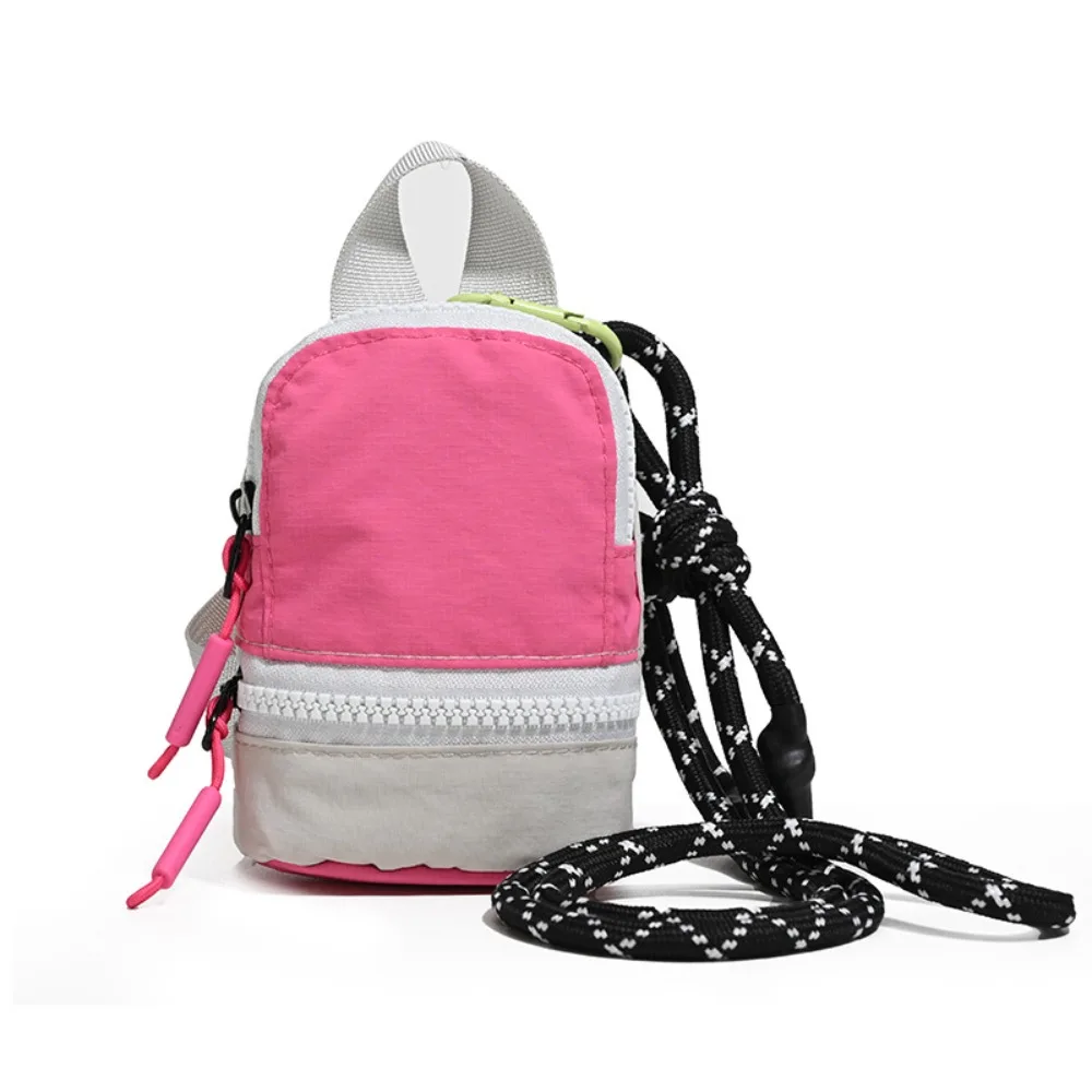 All-match Colorful Mini Backpack Coin Purse Nylon Harajuku Bag Shape Wallet Zipper Pouch Korean Style Canvas Coin Bag Daily