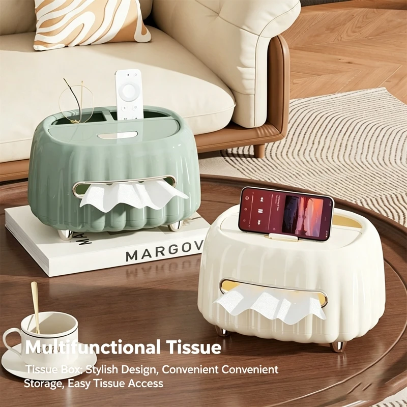 Cream style paper box, multifunctional storage in living room, high-value desktop tissue box in bedroom, household use