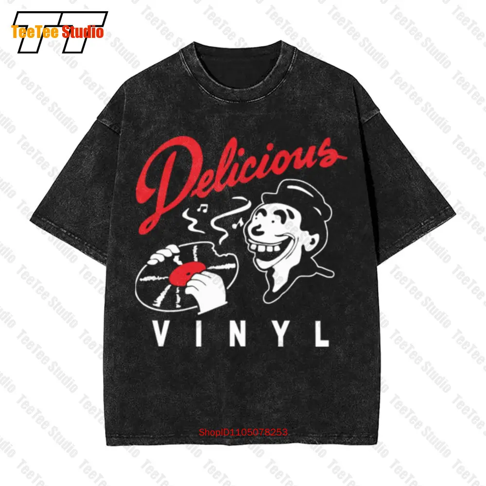 Delicioso vinilo Technics Serato Dj Hip Hop Pioneer Numark música Vintage camiseta de gran tamaño 308V