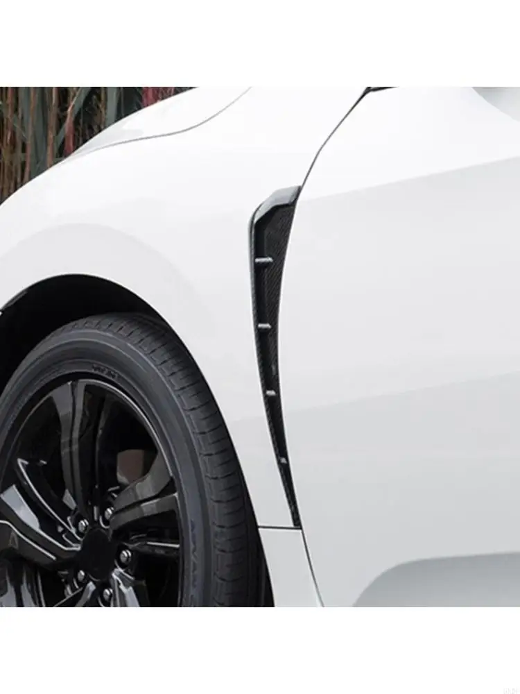

2026 New 2PCS Black ABS Guard Side Air Consumption Decorative Transfers Carbon fiber Fashion Air Resistance Reduction Outside