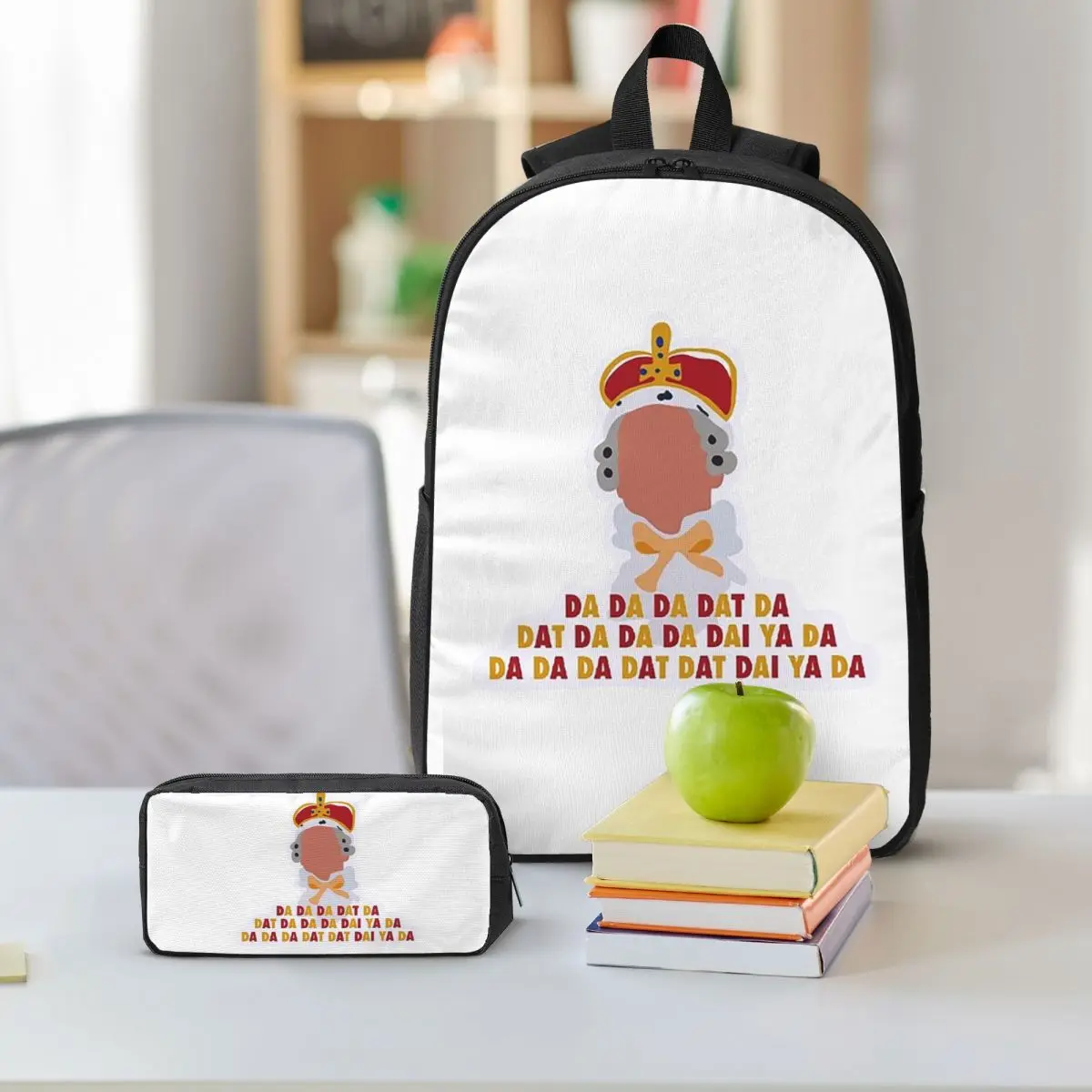 Hamilton King Georg Backpack Boys Girls BookBag School Bag Shoulder Bags 3ps Insulated Lunch Bag Pencil Case