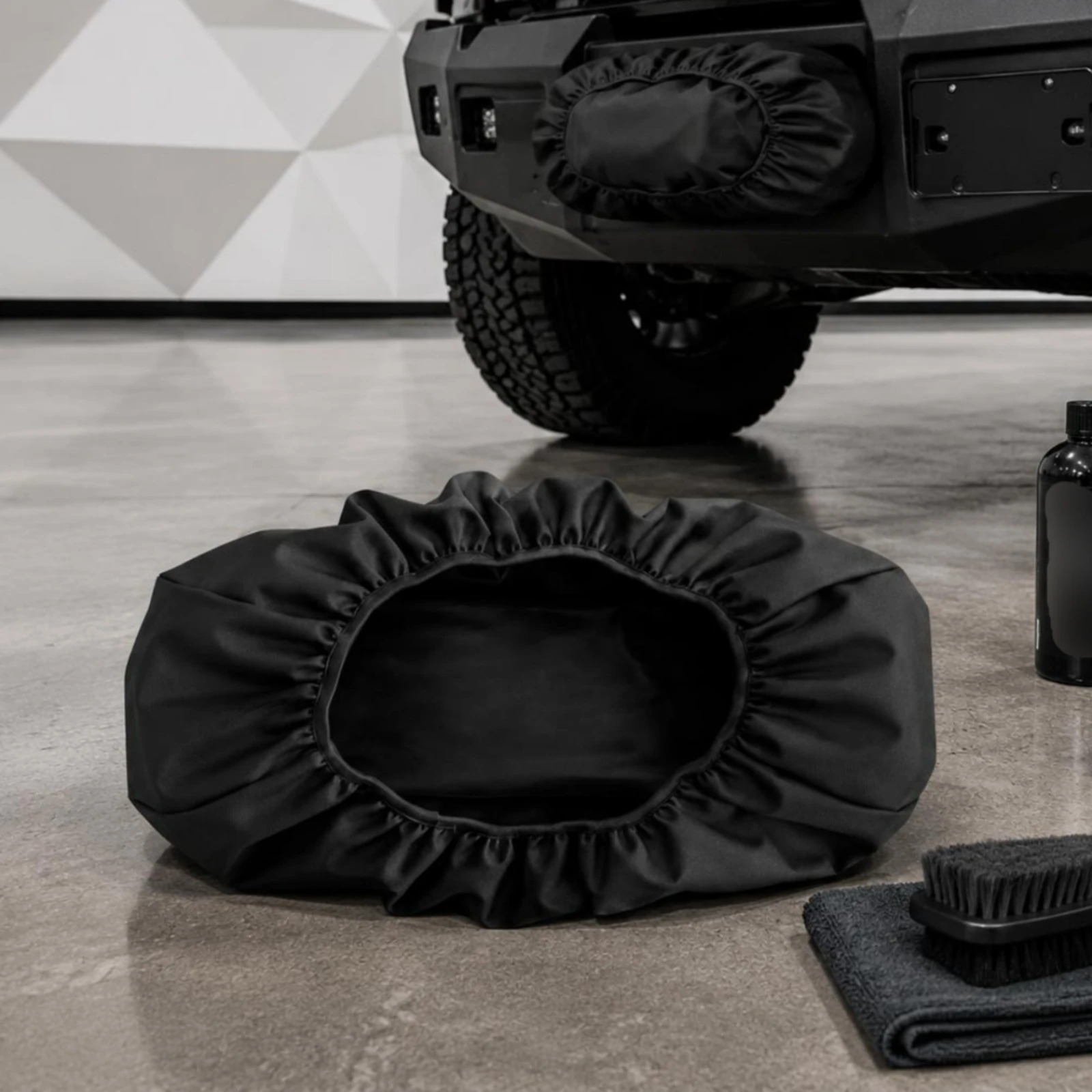 Electric Winch Cover Waterproof Car Winch Cover Vehicle Gear Dustproof Oxford Material for Unpaved-Highway, Outdoor