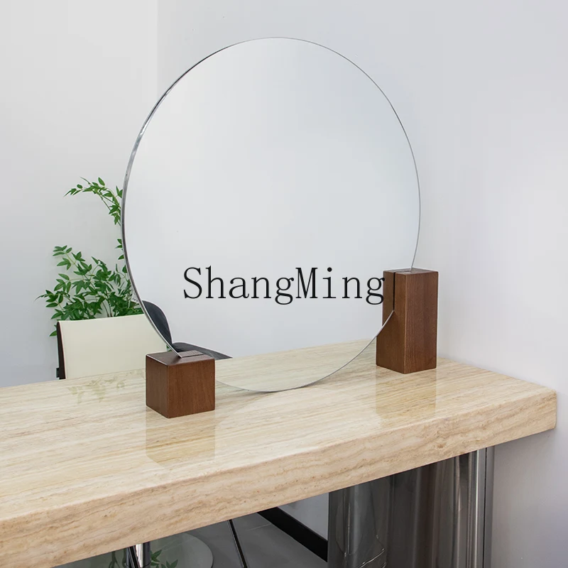 CL new barbershop mirror stand hair salon special double-sided  mirror with cabinet hair cutting and perming table