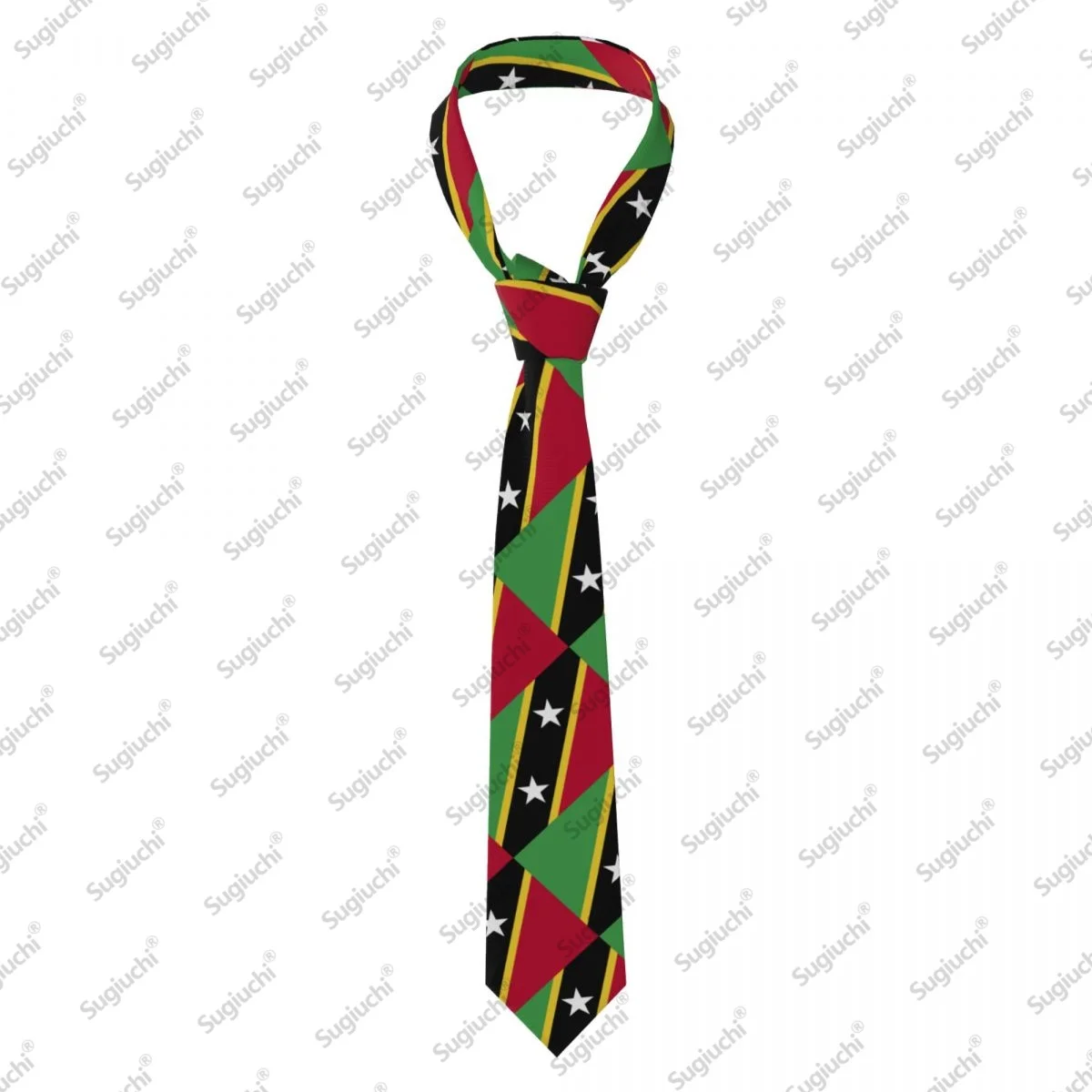 2026 Saint Kitts And Nevis Flag Wedding PartyNeck Ties For Men Women Casual Plaid Tie Suits Slim Necktie Gravatas For Gift
