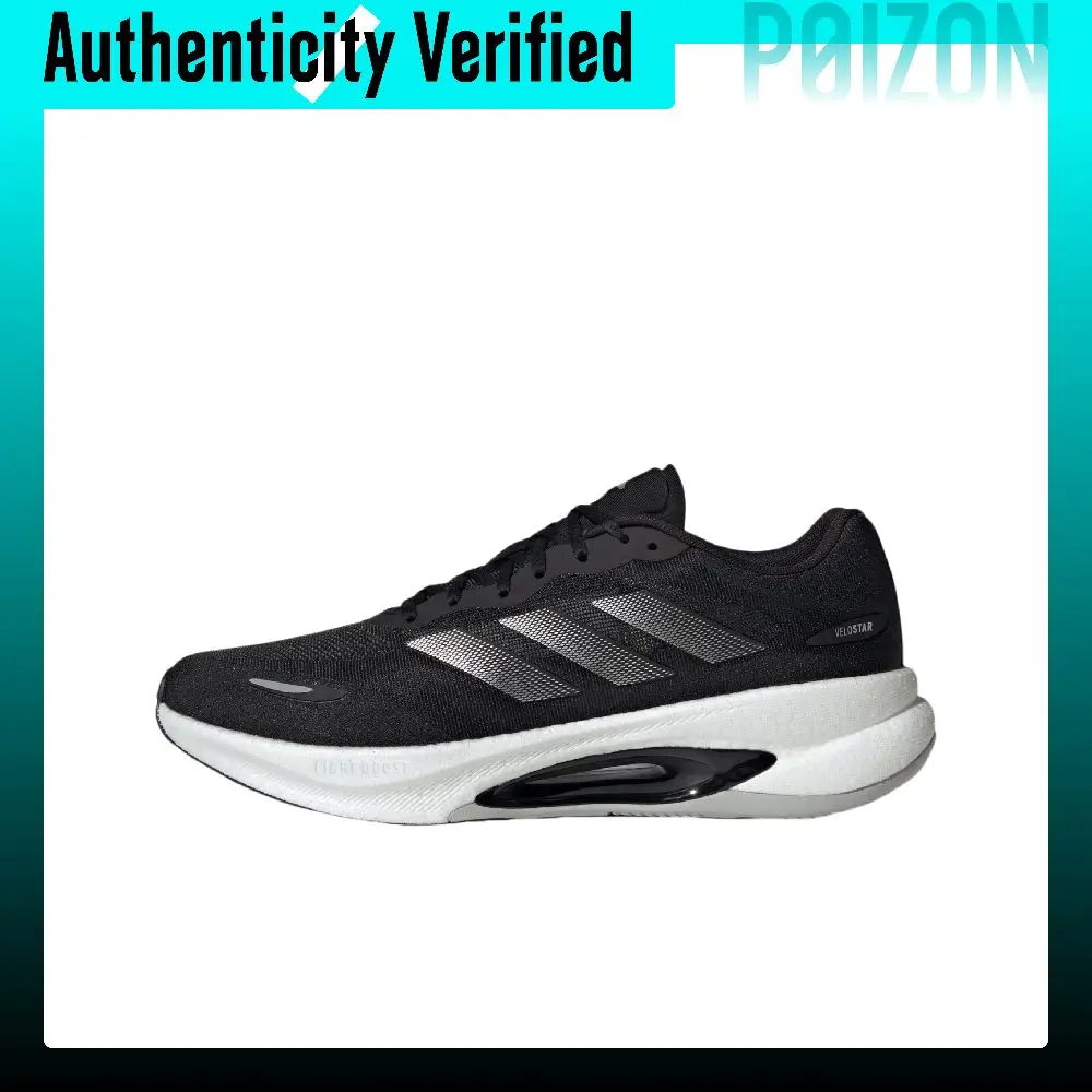 Adidas VELOSTAR PU, Textile Low top Casual Physical Fitness Test & Exam Running Shoes Unisex Black HQ7281