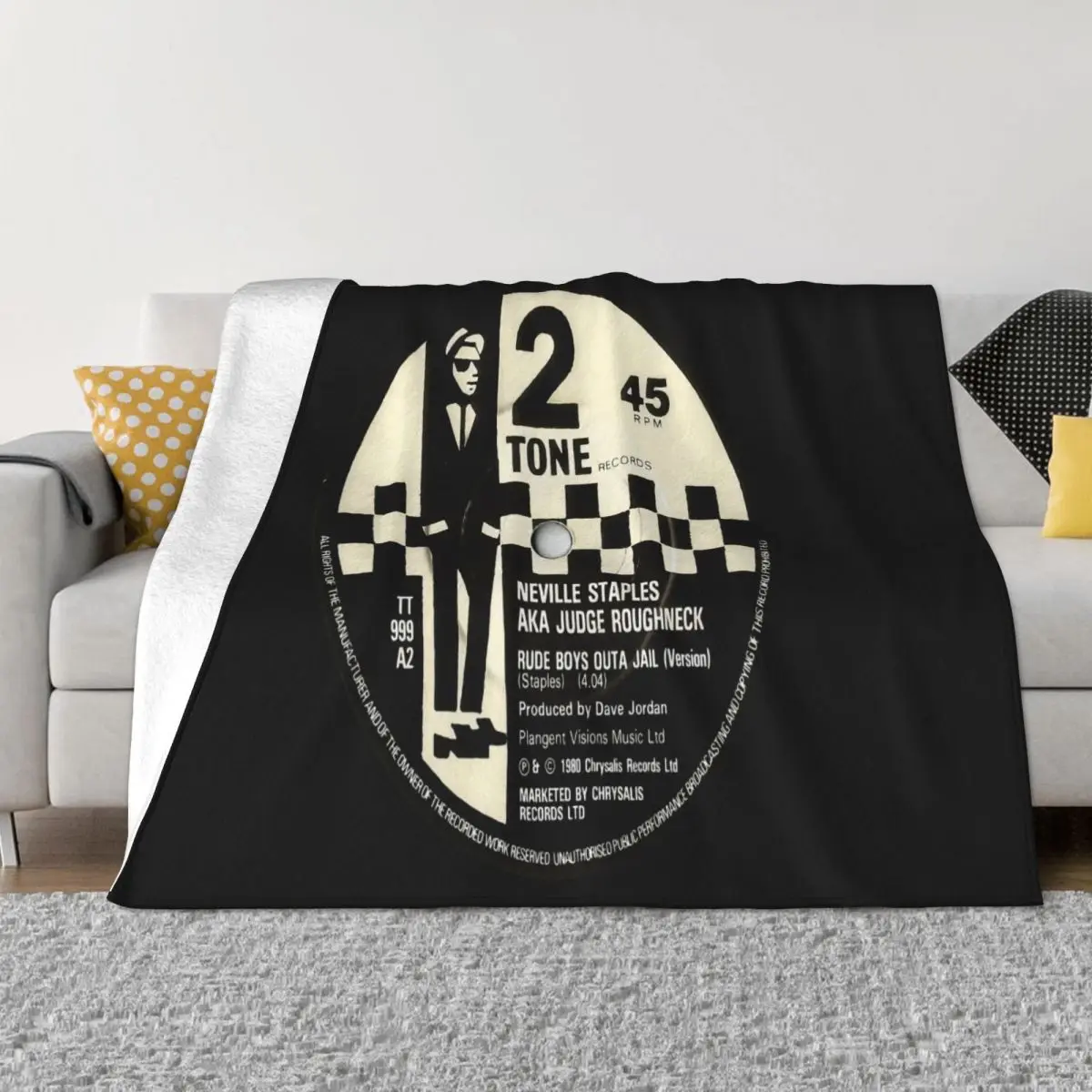 Beat 100 Cotton 2 Tone Specials Selecter Skinhead Ska Walt Jabsco Retro Designing Personalized Game Throw Blanket