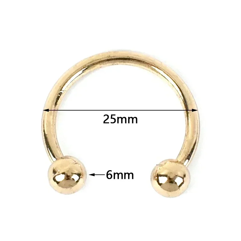 2/4Pcs Metall O Ring Schnallen U-förmigen Bikini Badeanzug Kleidung Kragen Strap Dekorative Stecker Schraube Verschluss hardware Zubehör