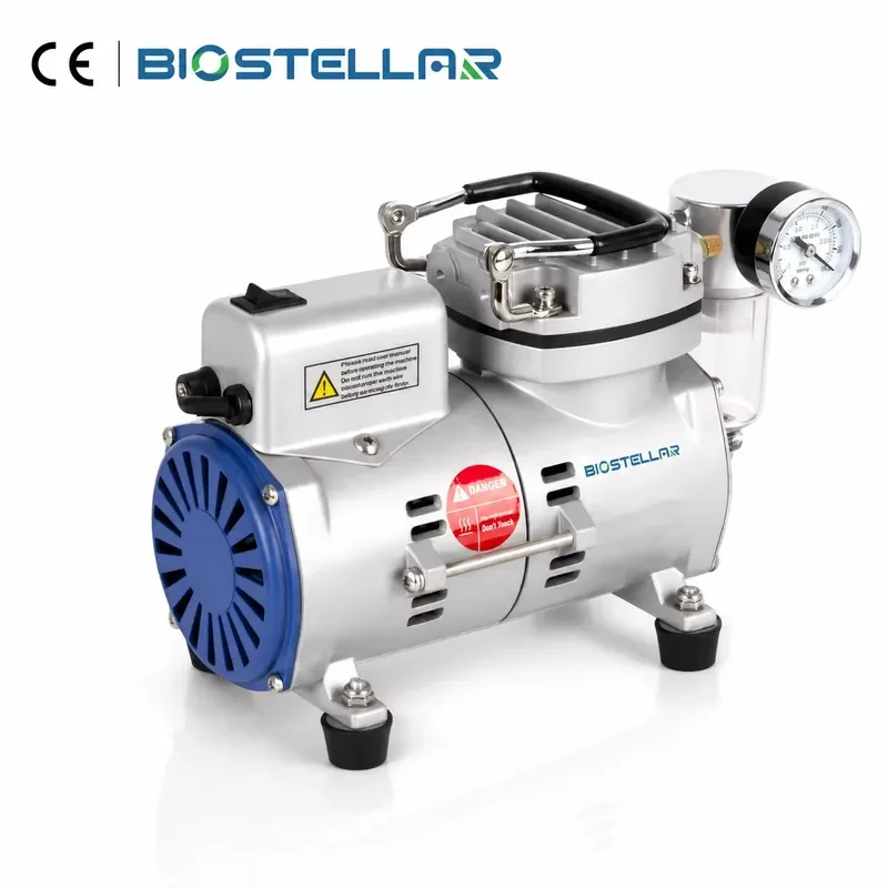 Lab BIOSTELLAR Factory Direct Oil Free Vacuum Pump Laboratory Piston Vacuum Pump Silent Vacuum Pressure Pump OEM